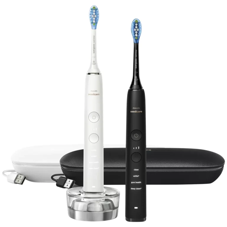 Philips Sonicare DiamondClean 9000 Black And White Electric Toothbrush 2 Pack HX9914/60
