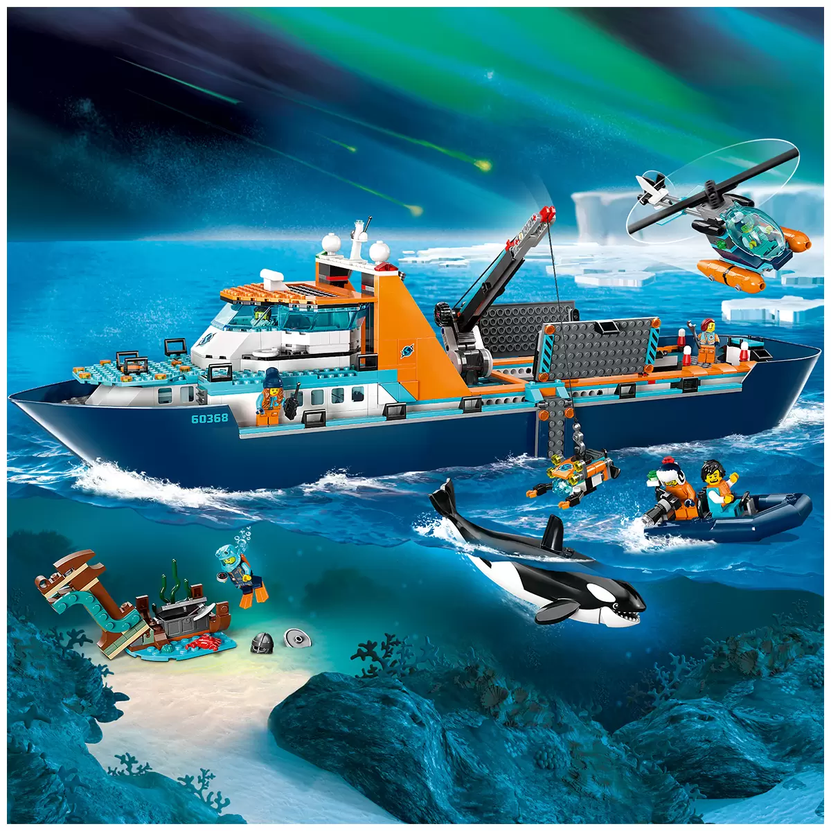 lego city arctic explorer ship 60368