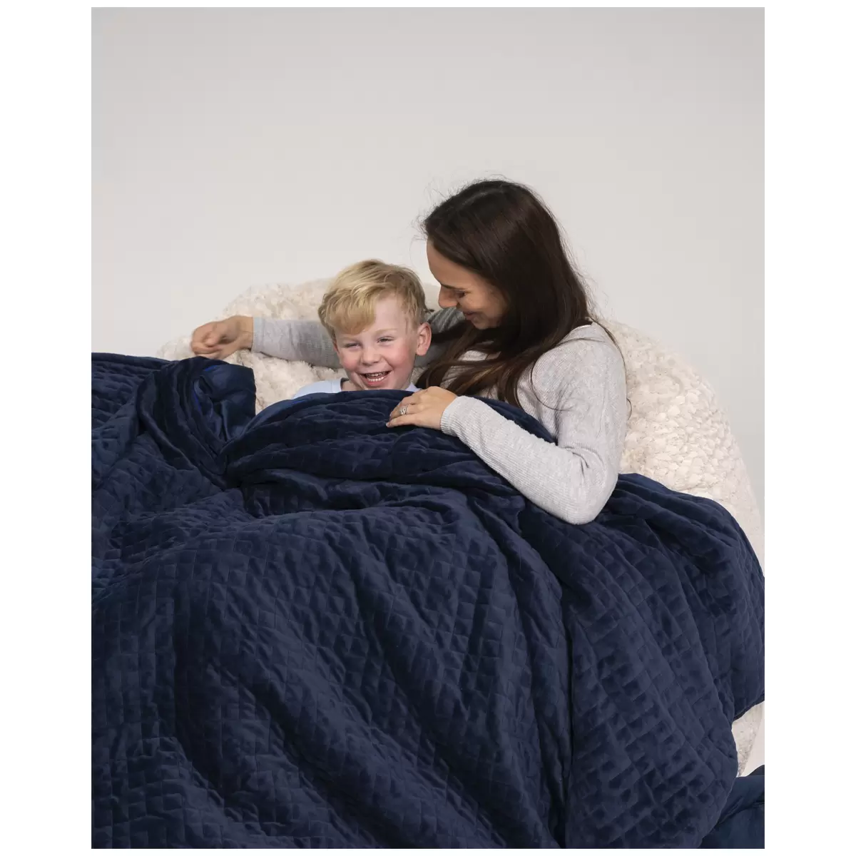 Therapy Child Blanket with Cover - Calming Blue