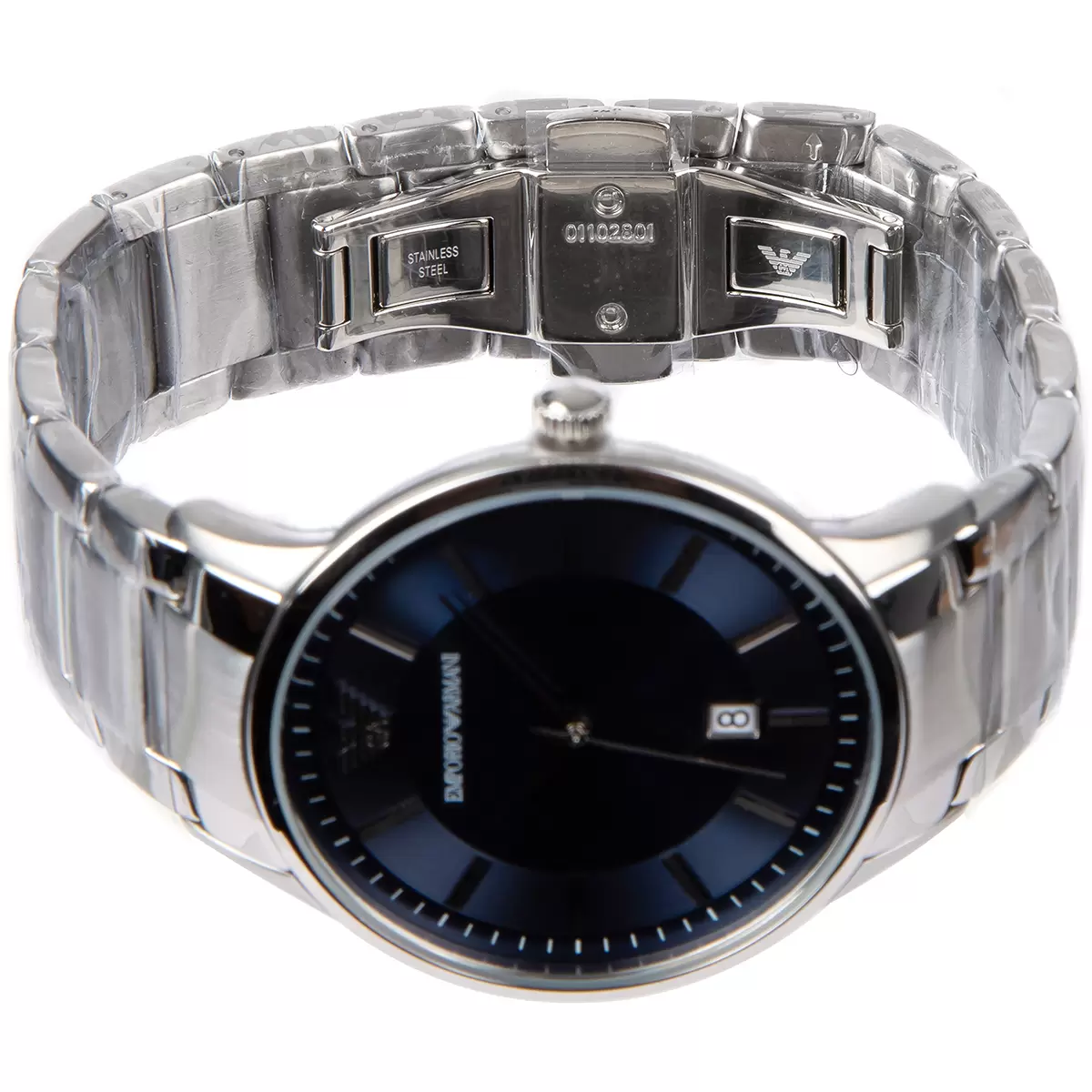 Emporio Armani Silver-Tone Analogue Men's Watch AR11180