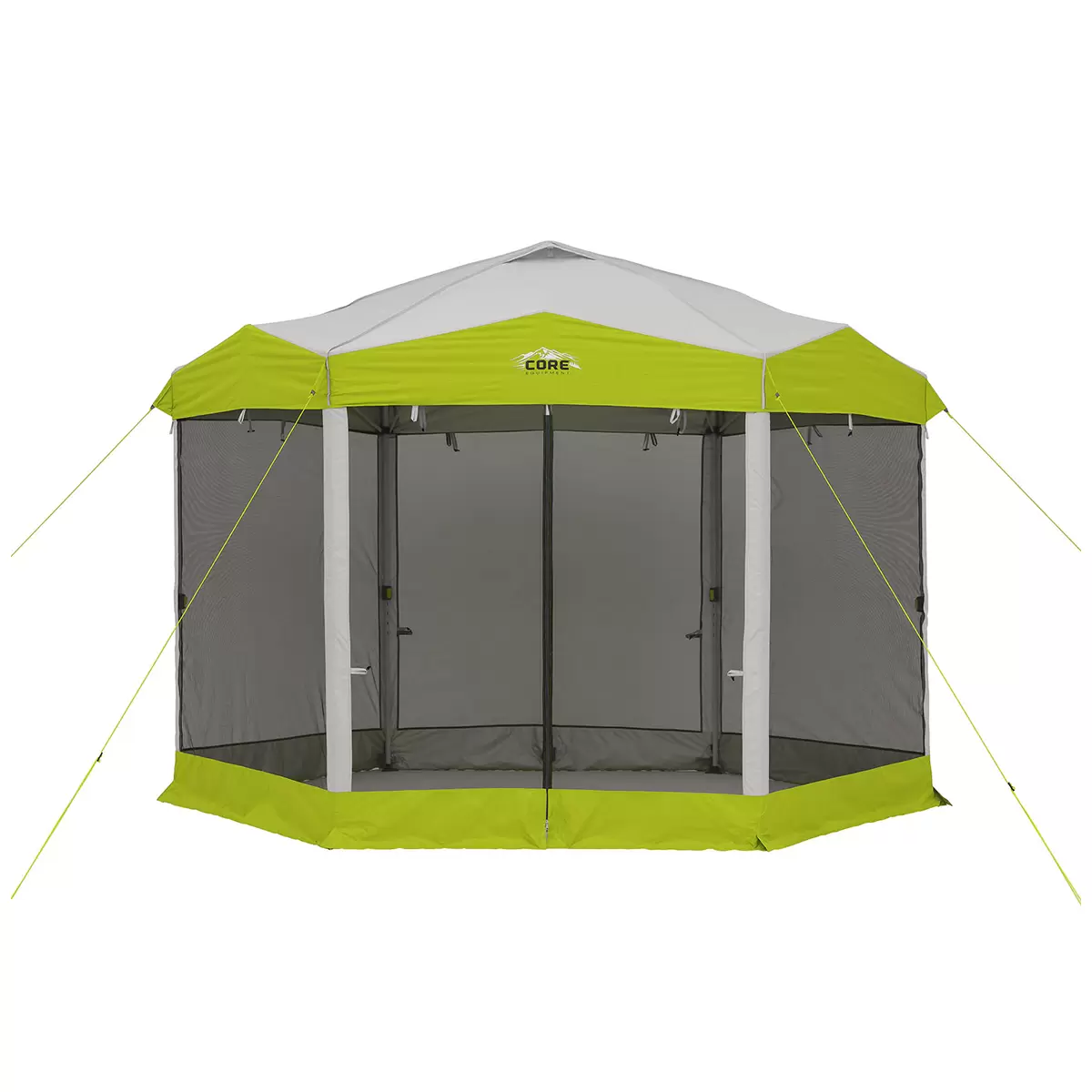Core Hex Center Push Canopy With Mesh Curtain