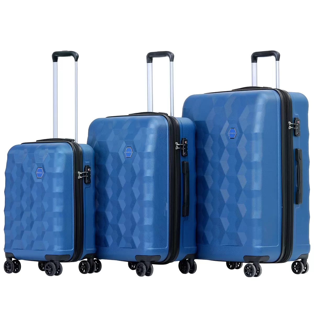 Tosca Bahamas Luggage 3 Piece Set Blue