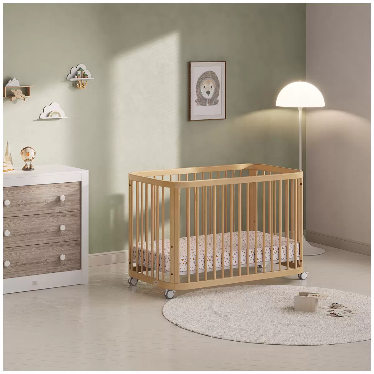 Boori Waratah Sage Compact Cot Bed